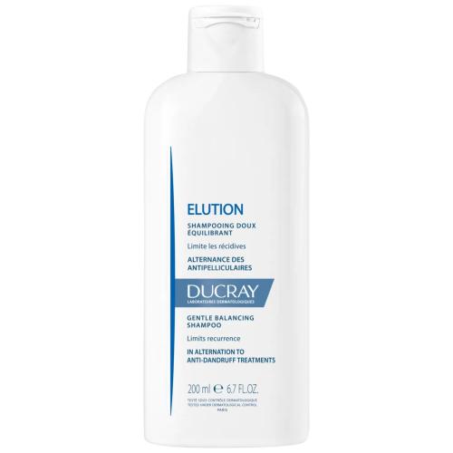 Ducray Elution Gentle Balancing Shampoo Σαμπουάν Εξισορρόπησης για Συχνή Χρήση & Παράλληλα με Αγωγή Κατά της Πιτυρίδας 200ml